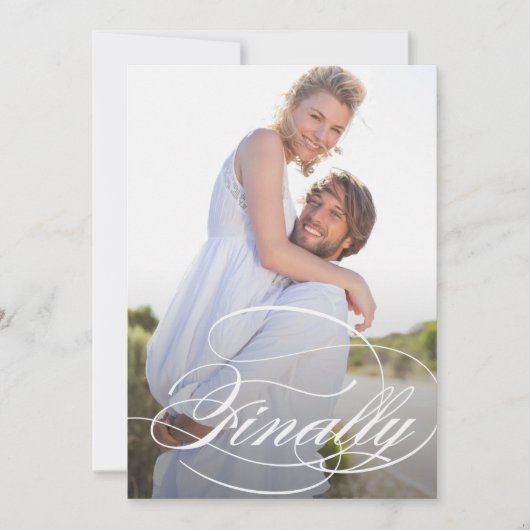 写真エレガントの結婚式のスクリプトの日付の保存 セーブザデート (正面)