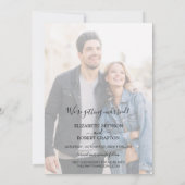 写真エレガントの結婚式のスクリプトの日付の保存 セーブザデート (裏面)