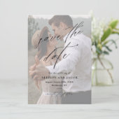 写真エレガントの結婚式のスクリプト日付の保存 セーブザデート (スタンド正面)