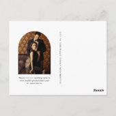 写真エレガントの結婚式のスクリプト日付の保存 ポストカード (裏面)