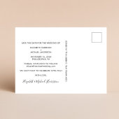 写真エレガントの結婚式のスクリプト日付の保存 案内ポストカード
