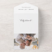 写真エレガントの結婚数 オールインワン招待状 (外側)