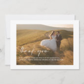 写真エレガントの結婚数 サンキューカード (正面)