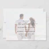 写真エレガントの結婚数 招待状 (正面)