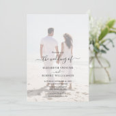 写真エレガントの結婚数 招待状 (スタンド正面)