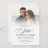 写真エレガントの結婚数 招待状 (正面)