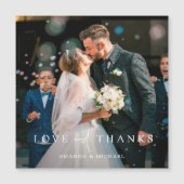 写真エレガントの結婚Thank You Magnetテンプレート (正面)