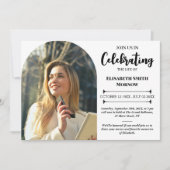 写真エレガントの葬儀 – 生活お祝い 招待状 (正面)