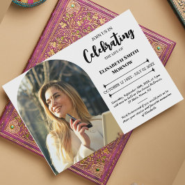 写真エレガントの葬儀 – 生活お祝い 招待状