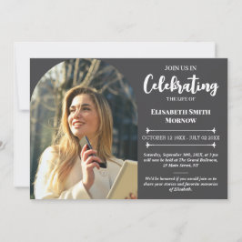 写真エレガントの葬儀 – 生活お祝い 招待状