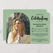 写真エレガントの葬儀 – 生活お祝い 招待状 (正面/裏面)