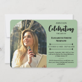 写真エレガントの葬儀 – 生活お祝い 招待状