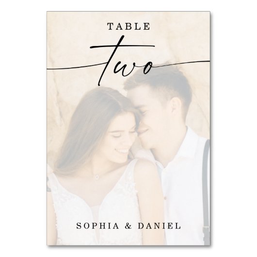 写真エレガントの表結婚番号2 テーブルナンバー (正面)