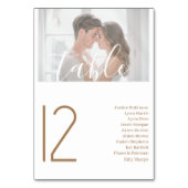 写真エレガントの表結婚白の表番号 テーブルナンバー (正面)