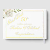 写真エレガントの記念結婚パーティー金箔 ゲストブック (裏面)