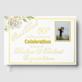 写真エレガントの記念結婚パーティー金箔 ゲストブック (正面)