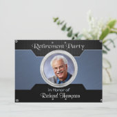 写真エレガントの退職パーティの招待状 招待状 (スタンド正面)