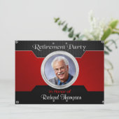 写真エレガントの退職パーティの招待状 招待状 (スタンド正面)