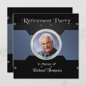 写真エレガントの退職パーティの招待状 招待状 (正面/裏面)