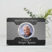 写真エレガントの退職パーティの招待状 招待状 (スタンド正面)