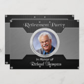 写真エレガントの退職パーティの招待状 招待状 (正面/裏面)