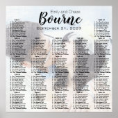 写真エレガントはこちら結婚の座席表 ポスター (正面)