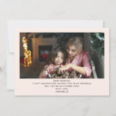 写真エレガントは私の花の女の子 招待状 (裏面)