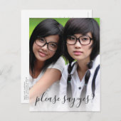 写真エレガントは私の花嫁になる インビテーションポストカード (正面/裏面)