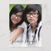 写真エレガントは私の花嫁になる インビテーションポストカード (正面)