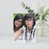 写真エレガントは私の花嫁になる インビテーションポストカード (スタンド正面)