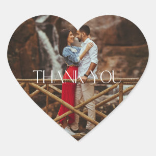 写真エレガントは結婚ステッカーに感謝 ハートシール