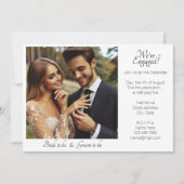 写真エレガントは黒婚約したと白 案内状 (正面)