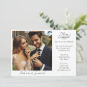 写真エレガントは黒婚約したと白 案内状 (スタンド正面)