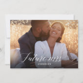 写真エレガントほこりっぽいバラフローラブライダルシャワー 招待状 (裏面)