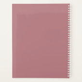 写真エレガントほこりっぽいバラ婚約結婚ズ プランナー手帳 (裏面)