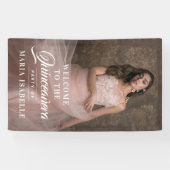 写真エレガントようこそキンセアニェラパーティー標識 横断幕 (横)