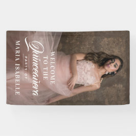 写真エレガントようこそキンセアニェラパーティー標識 横断幕