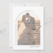 写真エレガントアーチボヘミ結婚アン 招待状 (正面)