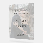 写真エレガントア結婚クリル歓迎サイン アクリルサイン (傾斜)