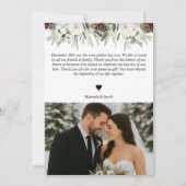 写真エレガントウィンターパイン結婚ズ サンキューカード (裏面)