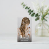 写真エレガントカスケーディングヘア美容師 名刺 (スタンド正面)