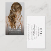 写真エレガントカスケーディングヘア美容師 名刺 (正面/裏面)