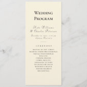 写真エレガントカスタムQrcode結婚式 プログラム (正面)