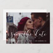 写真エレガントカードの日付を保存 セーブザデート (正面/裏面)