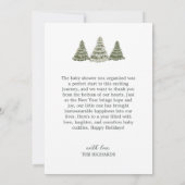 写真エレガントクリスマスベビー誕生発表 案内状 (裏面)