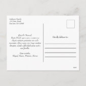 写真エレガントクリスマス飾り、ポルトガル語の願い シーズンポストカード (裏面)