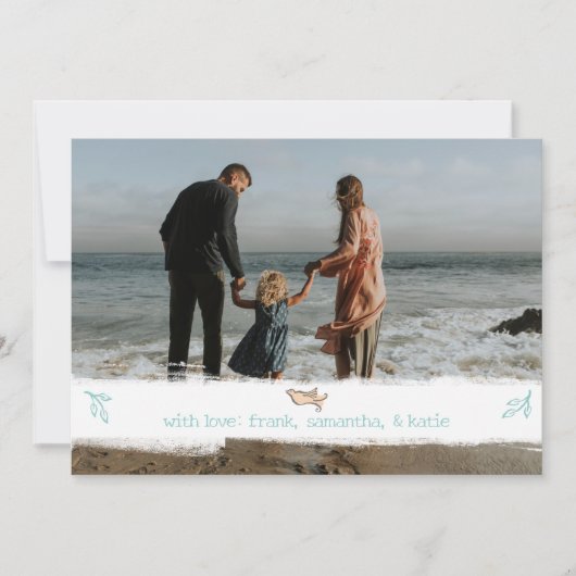 写真エレガントクリスマス シーズンカード (正面)