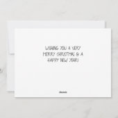 写真エレガントクリスマス シーズンカード (裏面)