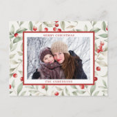 写真エレガントクリスマス シーズンポストカード (正面)
