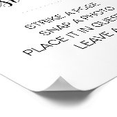 写真エレガントゲストブック結婚のサイン ポスター (角)